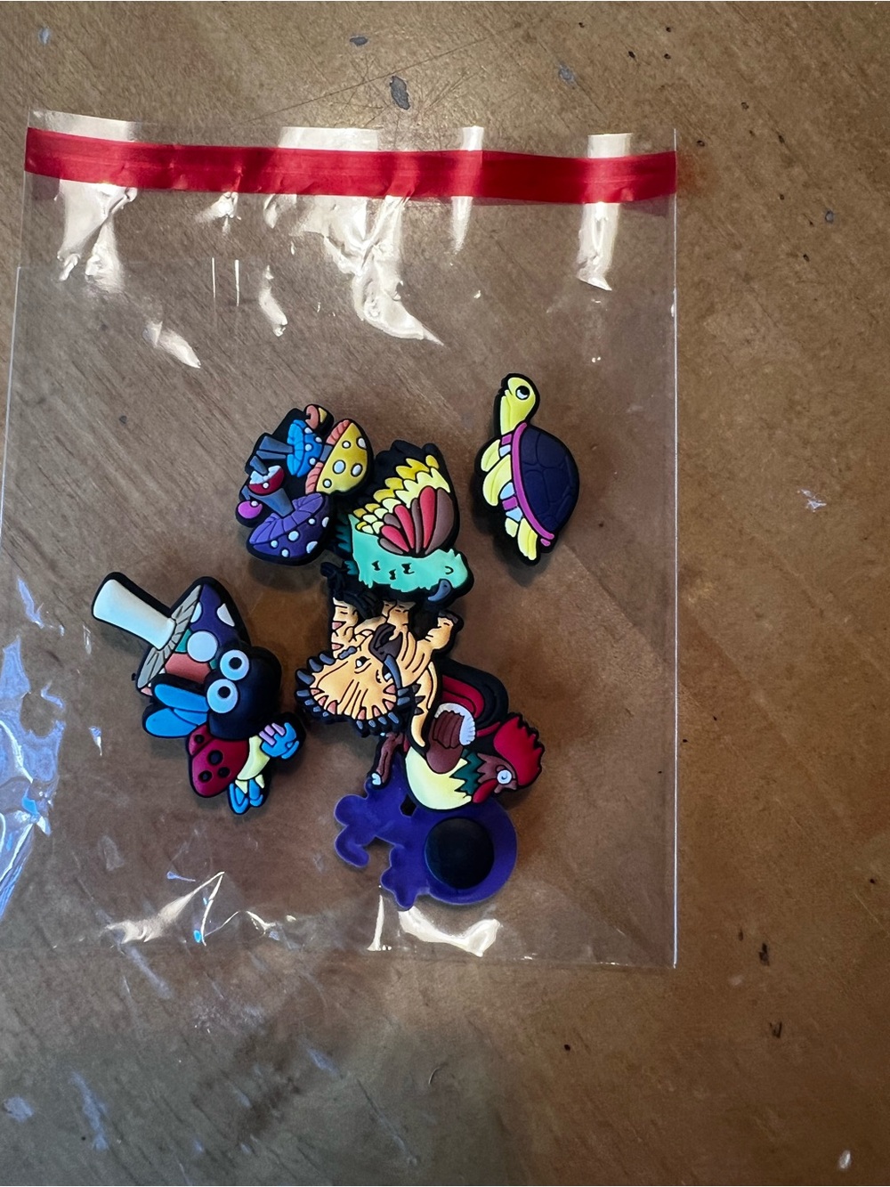 Lot of 8 Nature Shoe Charms Jibbitz Style Turtle Mushrooms Ladybug Octopus
